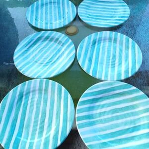 Prima Design 6 Melamine Dinner Plates NWOT